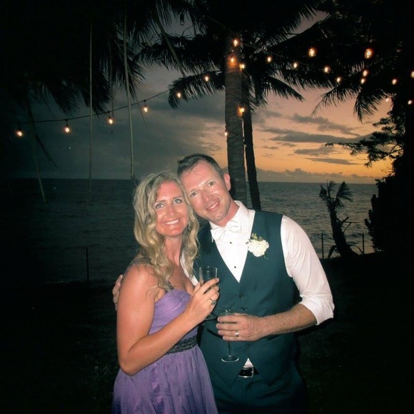 Minuet purple sparkly a line dress size medium - Picture 15 of 16